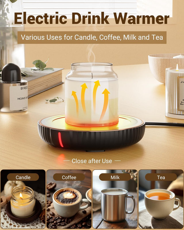 HouseGem Large Candle Warmer Plate Review: Dual Mug & Candle Use
