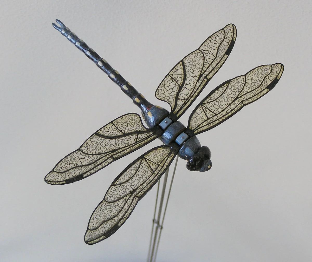 Bliss Kolb’s handcrafted dragonfly automaton, illustrating the mechanical art behind his Singing Bird design