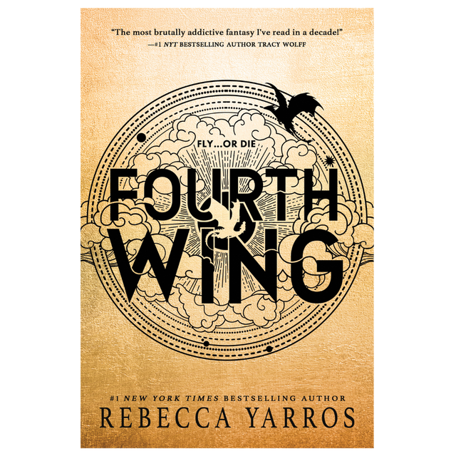 Fourth Wing by Rebecca Yarros book cover, source novel for the Prime Video adaptation