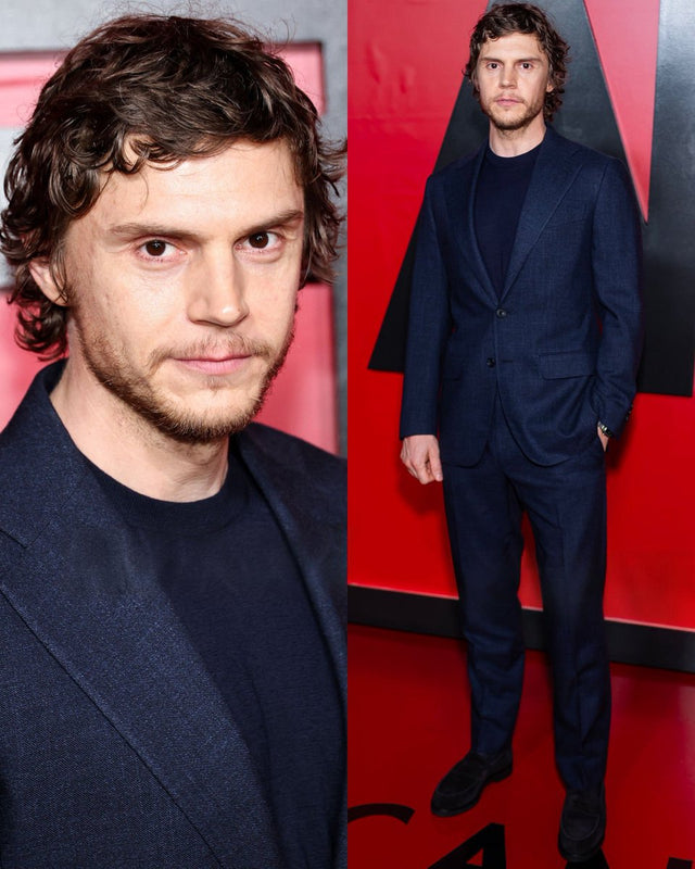 Evan Peters at American Horror Story Season 13 premiere red carpet New York