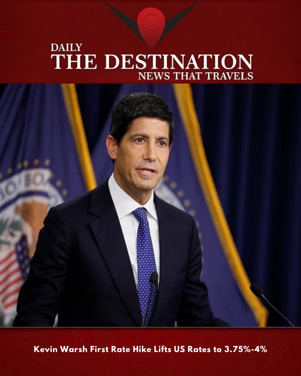 Fed Raises Interest Rates for First Time in Three Years Under Chair Kevin Warsh
