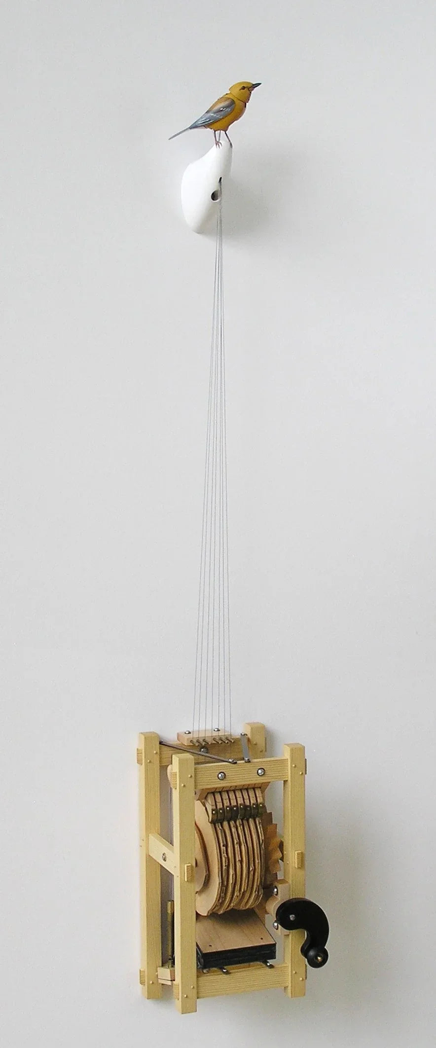 Representative image of a handcrafted singing bird automaton design by Bliss Kolb, related to the Kelly Clarkson and Molly bird story