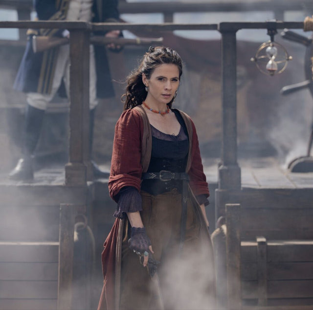 Hayley Atwell as Bess Hawkins in the 2026 Treasure Island series; official promotional image from Paramount+ UK and Ireland