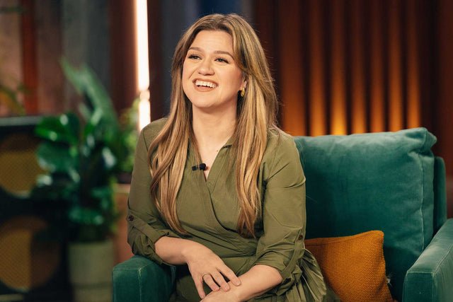 Kelly Clarkson pictured on The Kelly Clarkson Show in a file photo, separate from the Art of Play store incident