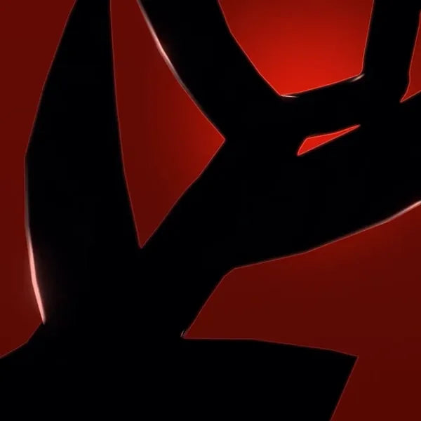 Dark antler-shaped silhouette against a red background from The Hollow Roblox teaser coverage
