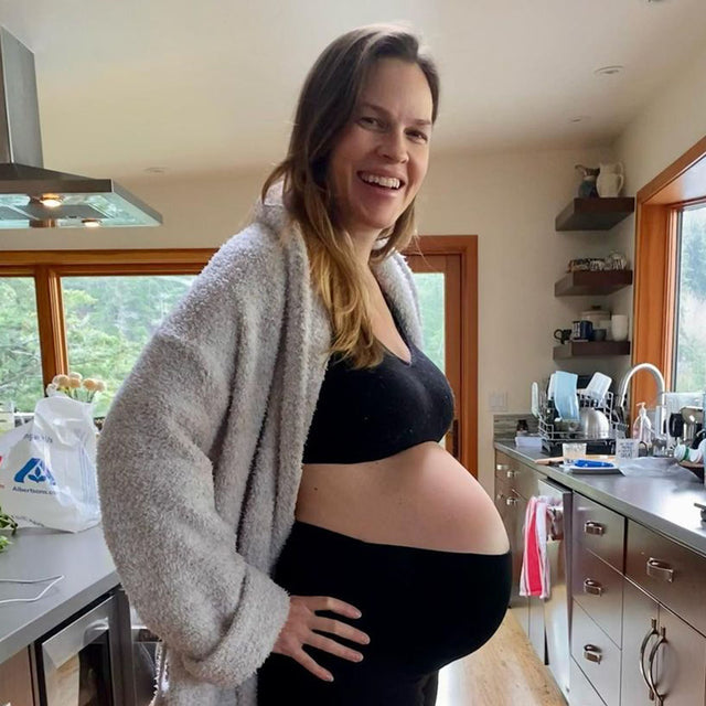 Hilary Swank during her 2023 pregnancy with twins