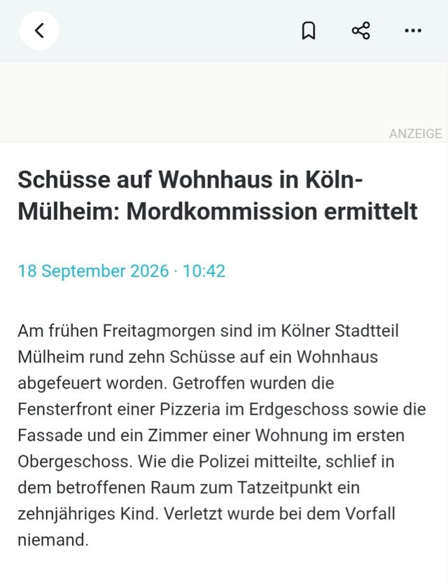 Schüsse auf Pizzeria und Wohnung in Köln-Mülheim: Zehnjähriges Kind schlief im getroffenen Zimmer
